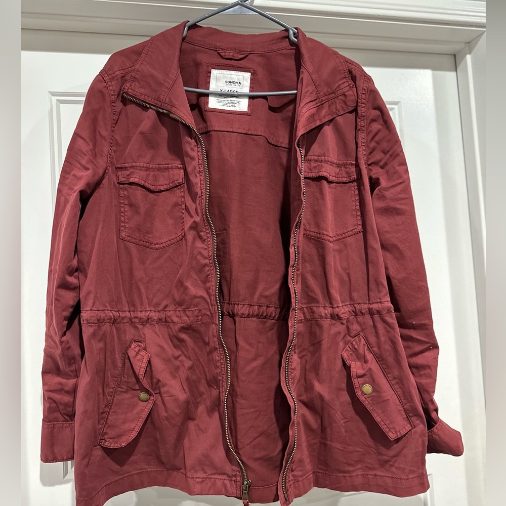 Women’s Sonoma size XL burgundy jacket. EUC. Darker than appears in photo.